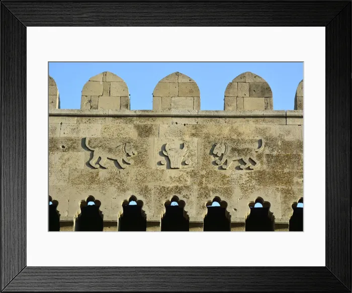 Framed Print : Detail of the Double City Gates (Qosa qala Qapisi) dating back to the 12th century Framed Print : Detail of the Double City Gates (Qosa qala Qapisi) dating back to the 12th century