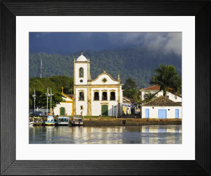 Framed Print : Brazil, State of Rio de Janeiro, Paraty, View of the Santa Rita Church Framed Print : Brazil, State of Rio de Janeiro, Paraty, View of the Santa Rita Church