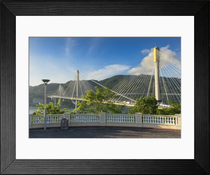 Framed Print : Ting Kau Bridge, Tsing Yi, Hong Kong, China