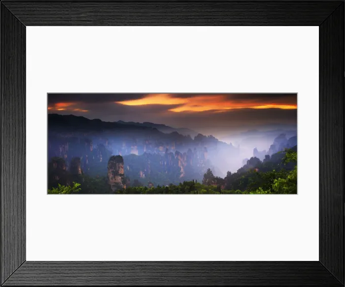 Framed Print : China, Hunan, Zhangjiajie National Forest Park, also called the Halleluja mountains