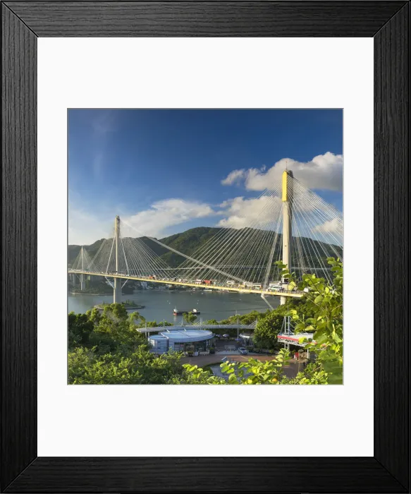 Framed Print : Ting Kau Bridge, Tsing Yi, Hong Kong, China