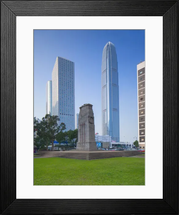 Framed Print : International Finance Centre (IFC) and Statue Square, Central, Hong Kong Island, Hong