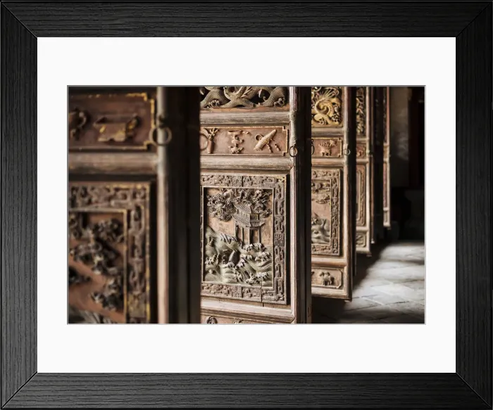 Framed Print : Ornate wooden doors, Confucian Temple, Jianshui, Yunnan Province, China Framed Print : Ornate wooden doors, Confucian Temple, Jianshui, Yunnan Province, China