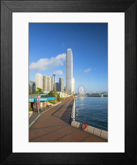 Framed Print : International Finance Centre (IFC) and skyline, Central, Hong Kong Island, Hong Kong
