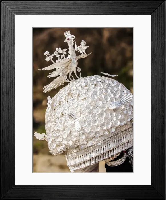 Framed Print : Miao silver headdress, Guizhou, China Framed Print : Miao silver headdress, Guizhou, China