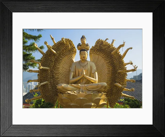 Framed Print : Statue at Ten Thousand Buddhas Monastery, Shatin, New Territories, Hong Kong Framed Print : Statue at Ten Thousand Buddhas Monastery, Shatin, New Territories, Hong Kong