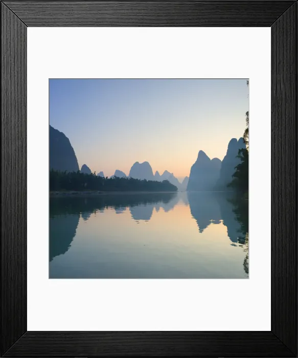 Framed Print : Li River at dawn, Xingping, Yangshuo, Guangxi, China Framed Print : Li River at dawn, Xingping, Yangshuo, Guangxi, China
