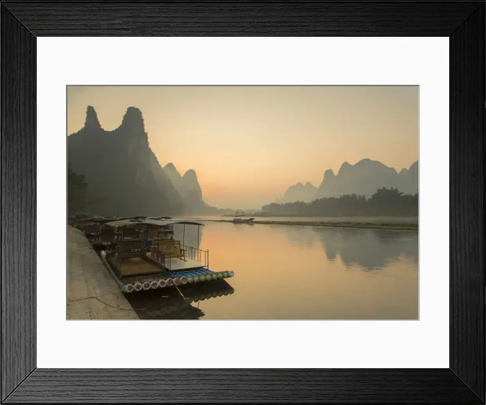 Framed Print : Li River at dawn, Xingping, Yangshuo, Guangxi, China Framed Print : Li River at dawn, Xingping, Yangshuo, Guangxi, China