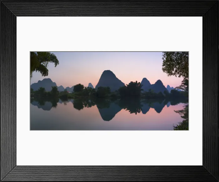 Framed Print : Yulong River at dusk, Yangshuo, Guangxi, China Framed Print : Yulong River at dusk, Yangshuo, Guangxi, China
