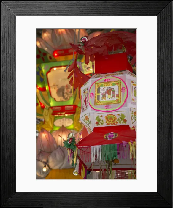 Framed Print : Lanterns at Wishing Tree Festival at Chinese New Year, Tai Po, New Territories, Hong Kong Framed Print : Lanterns at Wishing Tree Festival at Chinese New Year, Tai Po, New Territories, Hong Kong