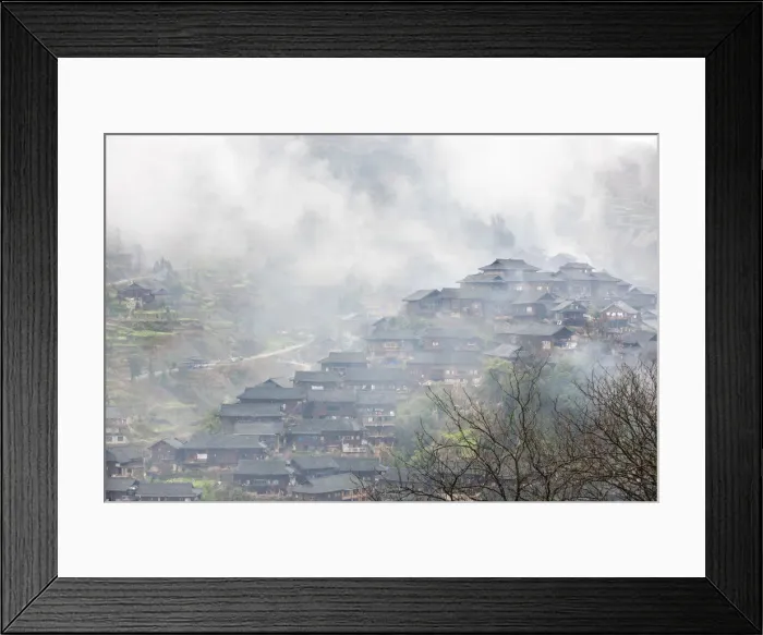 Framed Print : Xijiang, or one-thousand-householdaa Miao Village, Guizhou, the biggest Miao Framed Print : Xijiang, or one-thousand-householdaa Miao Village, Guizhou, the biggest Miao