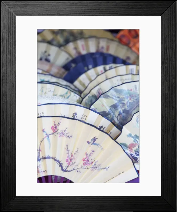 Framed Print : Souvenir fans, Yangshuo, Guangxi, China Framed Print : Souvenir fans, Yangshuo, Guangxi, China