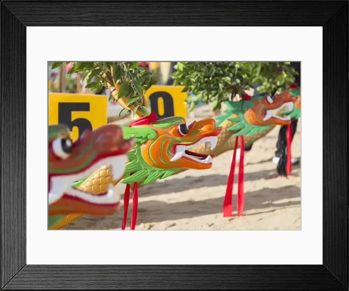 Framed Print : Dragon boats on Stanley Main Beach, Stanley, Hong Kong Island, Hong Kong Framed Print : Dragon boats on Stanley Main Beach, Stanley, Hong Kong Island, Hong Kong