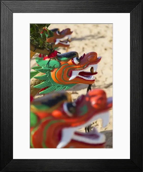Framed Print : Dragon boats on Stanley Main Beach, Stanley, Hong Kong Island, Hong Kong Framed Print : Dragon boats on Stanley Main Beach, Stanley, Hong Kong Island, Hong Kong