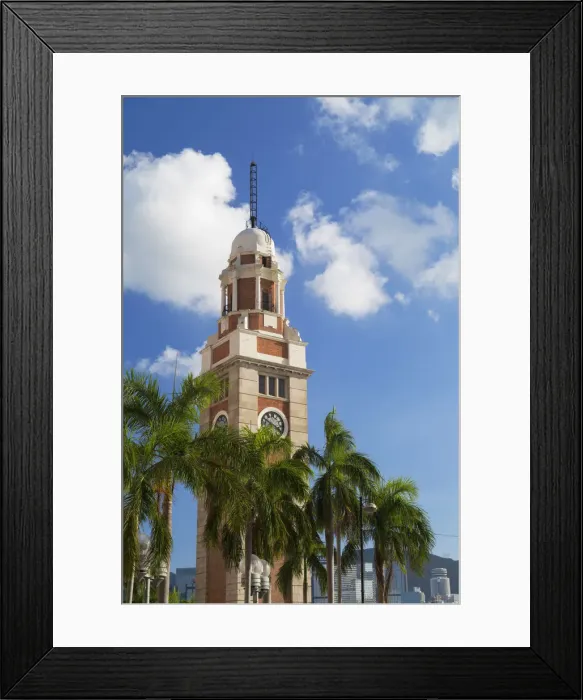 Framed Print : Former KCR clock tower, Tsim Sha Tsui, Kowloon, Hong Kong, China