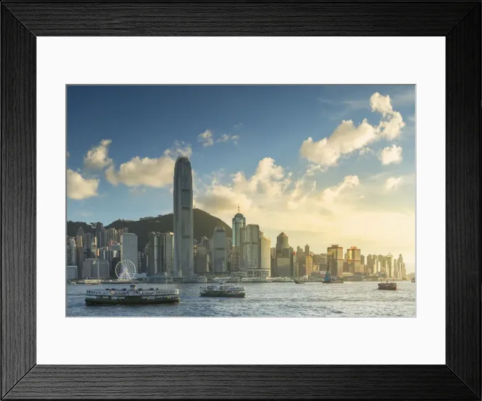 Framed Print : View of Hong Kong Island skyline, Hong Kong, China Framed Print : View of Hong Kong Island skyline, Hong Kong, China