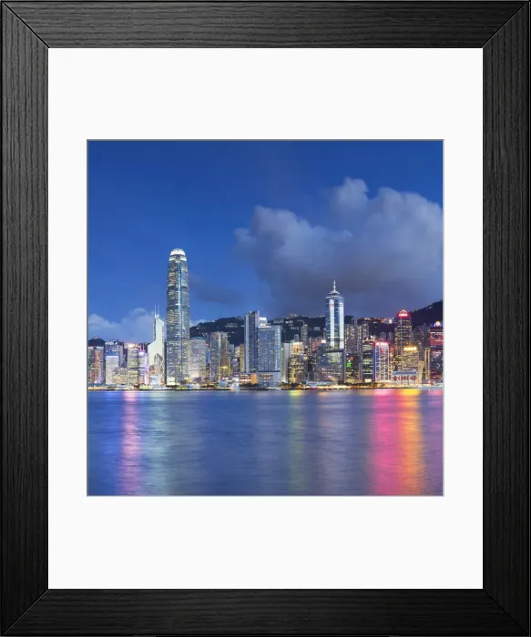 Framed Print : Skyline of Hong Kong Island, Hong Kong, China Framed Print : Skyline of Hong Kong Island, Hong Kong, China