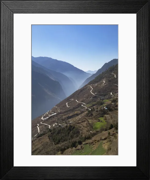 Framed Print : Village in Tiger Leaping Gorge, Yunnan, China Framed Print : Village in Tiger Leaping Gorge, Yunnan, China