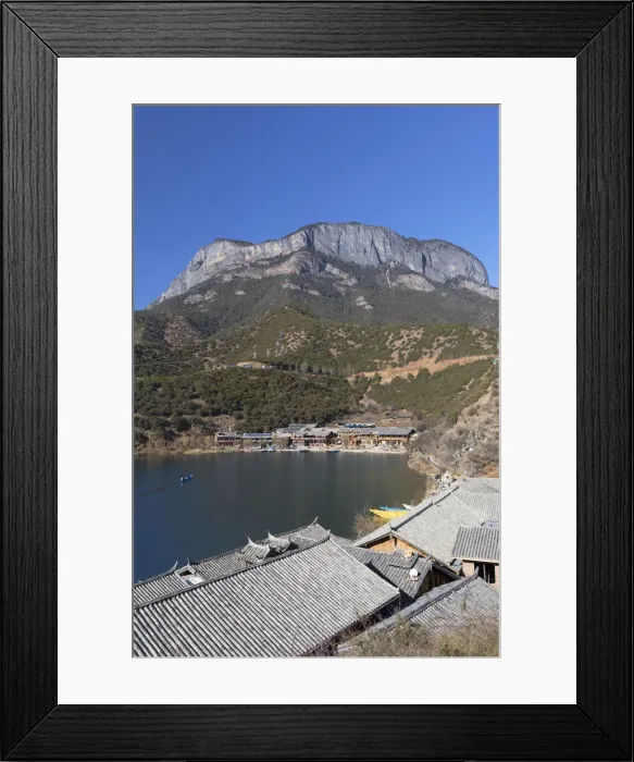 Framed Print : Lige village, Lugu Lake, Yunnan, China Framed Print : Lige village, Lugu Lake, Yunnan, China