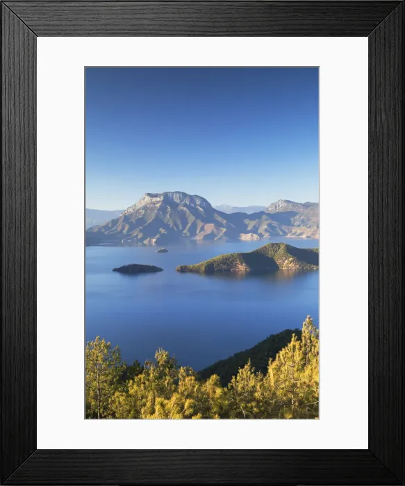 Framed Print : View of Lugu Lake, Yunnan, China Framed Print : View of Lugu Lake, Yunnan, China