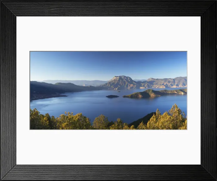 Framed Print : View of Lugu Lake, Yunnan, China Framed Print : View of Lugu Lake, Yunnan, China