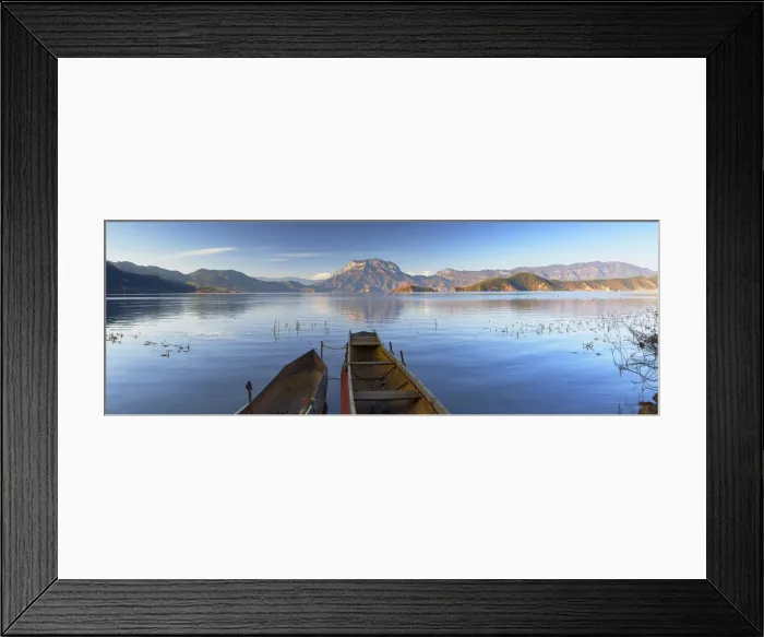 Framed Print : View of Lugu Lake, Yunnan, China Framed Print : View of Lugu Lake, Yunnan, China
