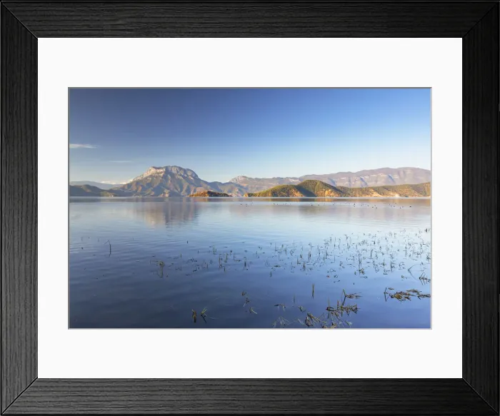 Framed Print : View of Lugu Lake, Yunnan, China