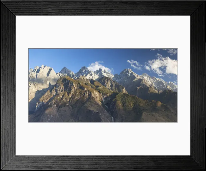 Framed Print : Tiger Leaping Gorge and Jade Dragon Snow Mountain (Yulong Xueshan), Yunnan, China Framed Print : Tiger Leaping Gorge and Jade Dragon Snow Mountain (Yulong Xueshan), Yunnan, China