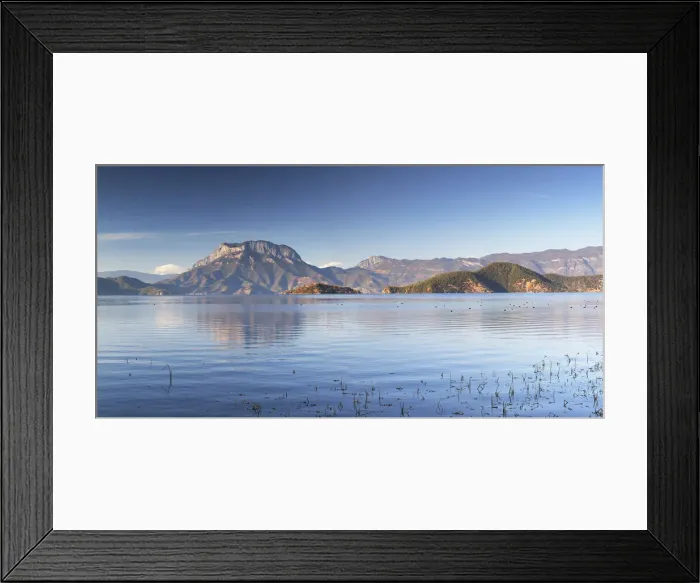 Framed Print : View of Lugu Lake, Yunnan, China Framed Print : View of Lugu Lake, Yunnan, China