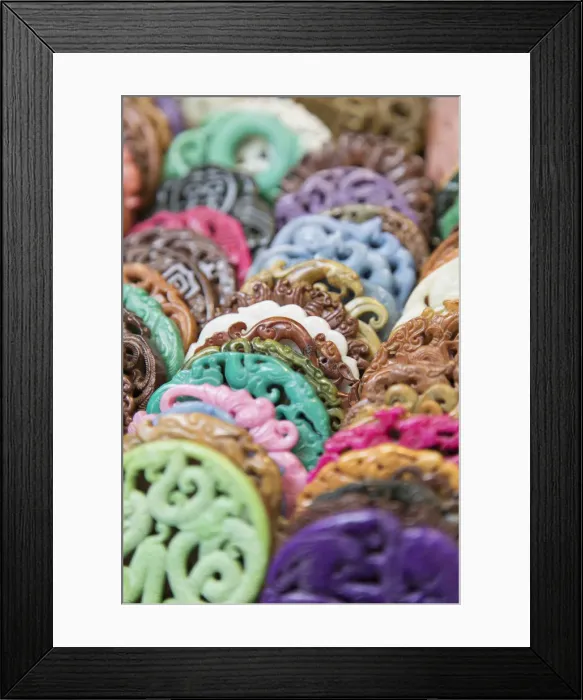 Framed Print : Cat Street Antiques Market, Hong Kong Island, Hong Kong, China