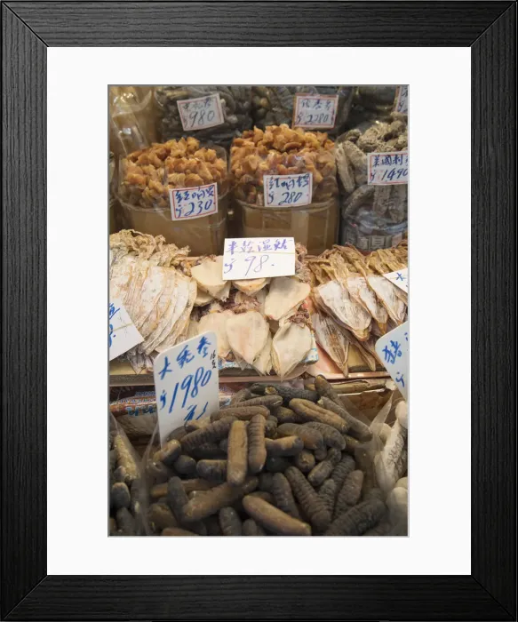 Framed Print : Dried seafood, Sai Ying Pun, Hong Kong Island, Hong Kong, China Framed Print : Dried seafood, Sai Ying Pun, Hong Kong Island, Hong Kong, China