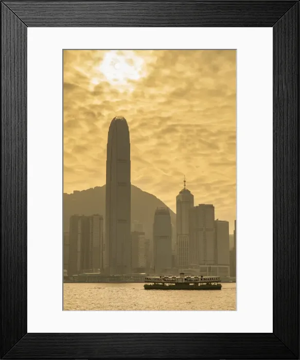Framed Print : Star Ferry and Hong Kong skyline, Hong Kong, China Framed Print : Star Ferry and Hong Kong skyline, Hong Kong, China