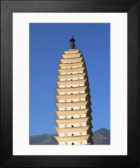 Framed Print : Three Pagodas, Dali, Yunnan, China Framed Print : Three Pagodas, Dali, Yunnan, China
