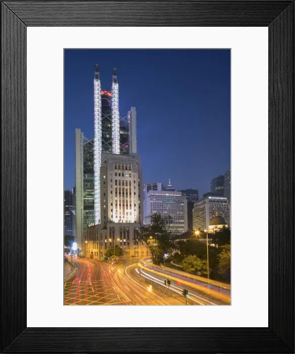 Framed Print : HSBC Building at dusk, Central, Hong Kong Island, Hong Kong Framed Print : HSBC Building at dusk, Central, Hong Kong Island, Hong Kong