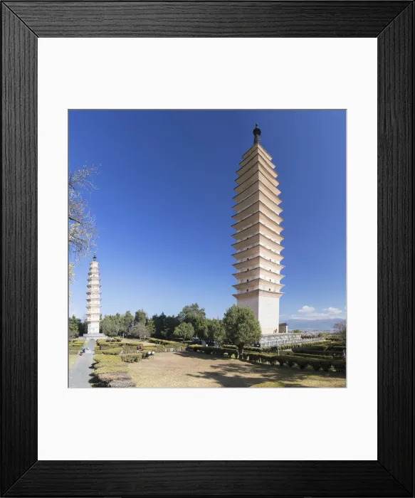 Framed Print : Three Pagodas, Dali, Yunnan, China Framed Print : Three Pagodas, Dali, Yunnan, China