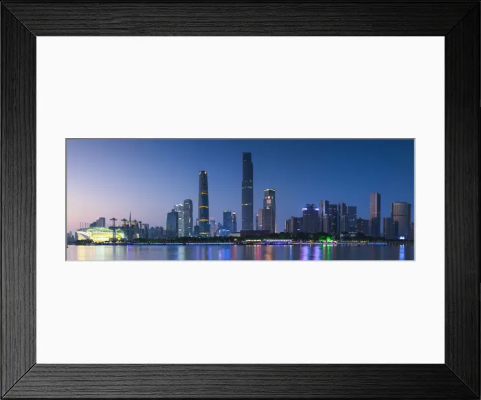 Framed Print : Skyline of Tianhe at dusk, Guangzhou, Guangdong, China