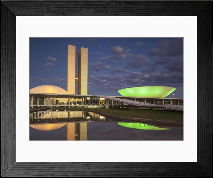 Framed Print : National Congress at dusk, Brasilia, Federal District, Brazil Framed Print : National Congress at dusk, Brasilia, Federal District, Brazil