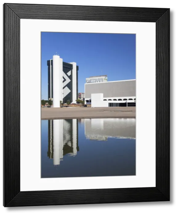 Framed Print : National Library and skyscraper, Brasilia, Federal District, Brazil Framed Print : National Library and skyscraper, Brasilia, Federal District, Brazil