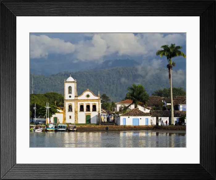 Framed Print : Brazil, State of Rio de Janeiro, Paraty, View of the Santa Rita Church Framed Print : Brazil, State of Rio de Janeiro, Paraty, View of the Santa Rita Church