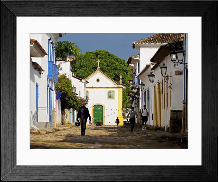 Framed Print : Brazil, State of Rio de Janeiro, Paraty, View of Rua Samuel da Costa and Nossa Senhora Framed Print : Brazil, State of Rio de Janeiro, Paraty, View of Rua Samuel da Costa and Nossa Senhora