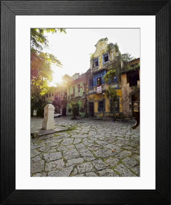 Framed Print : Brazil, City of Rio de Janeiro, Cosme Velho, View of the Largo do Boticario Framed Print : Brazil, City of Rio de Janeiro, Cosme Velho, View of the Largo do Boticario