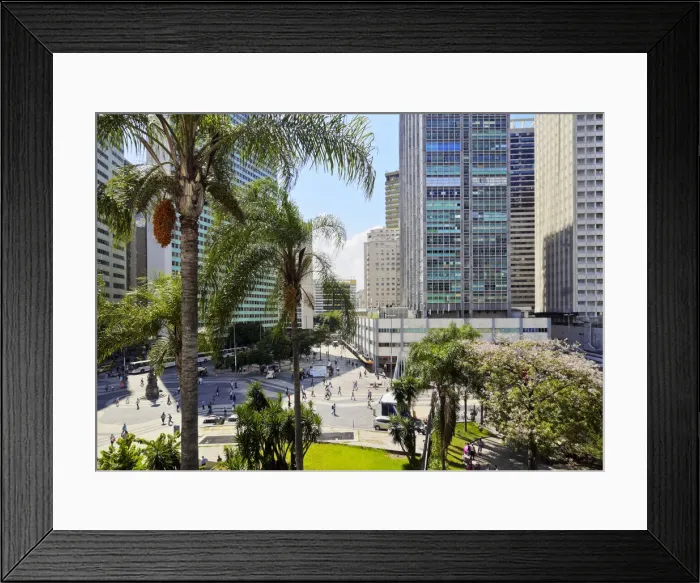 Framed Print : Brazil, City of Rio de Janeiro, City Center, Elevated view of Largo da Carioca Framed Print : Brazil, City of Rio de Janeiro, City Center, Elevated view of Largo da Carioca
