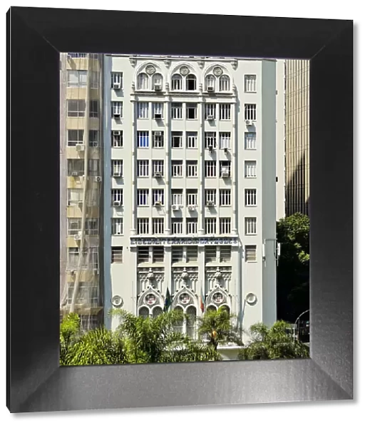 Brazil, City of Rio de Janeiro, City Center, Detailed view of the buildings on Largo
