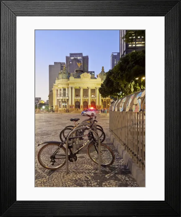 Framed Print : Brazil, City of Rio de Janeiro, Twilight view of the Theatro Municipal Framed Print : Brazil, City of Rio de Janeiro, Twilight view of the Theatro Municipal