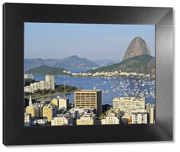 Brazil, City of Rio de Janeiro, View over Botafogo Neighbourhood towards the Sugarloaf