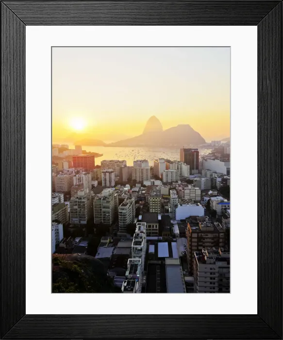 Framed Print : Brazil, City of Rio de Janeiro, View over Botafogo Neighbourhood towards the Sugarloaf Framed Print : Brazil, City of Rio de Janeiro, View over Botafogo Neighbourhood towards the Sugarloaf