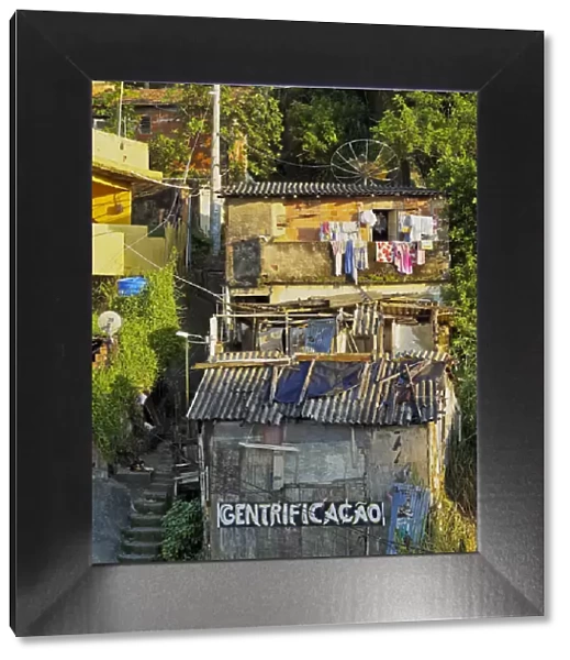 Brazil, City of Rio de Janeiro, View of the Favela Santa Marta