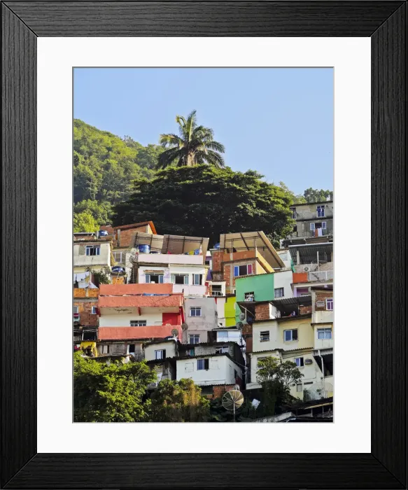 Framed Print : Brazil, City of Rio de Janeiro, View of the Favela Santa Marta Framed Print : Brazil, City of Rio de Janeiro, View of the Favela Santa Marta