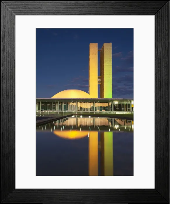 Framed Print : National Congress at dusk, Brasilia, Federal District, Brazil Framed Print : National Congress at dusk, Brasilia, Federal District, Brazil