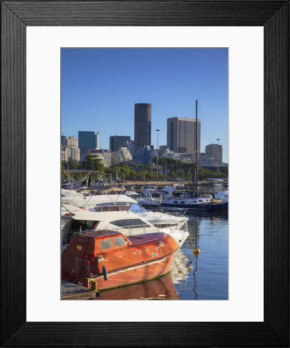 Framed Print : Boats in Gloria Marina, Gloria, Rio de Janeiro, Brazil Framed Print : Boats in Gloria Marina, Gloria, Rio de Janeiro, Brazil
